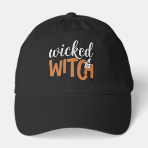 Wicked Witch Orange Black Funny Halloween Ghost Hat
