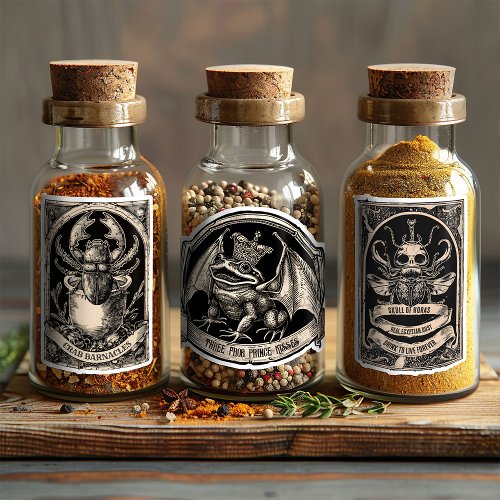 Wicked Witch Pantry Wizardry Potion Bottle Labels