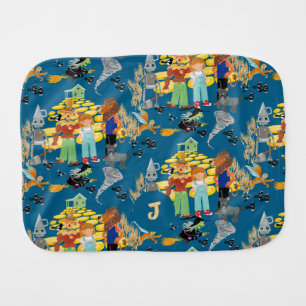 Wicked witch, scarecrow and lion pattern baby burp cloth