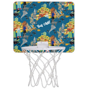 Wicked witch, scarecrow and lion pattern mini basketball hoop