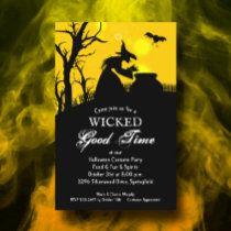 Wicked Witch Silhouette Budget Halloween Invites