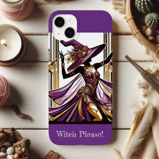 Wicked Witch Spooky Purple Gold Hue Art Deco Funky Case-Mate iPhone 14 Plus Case