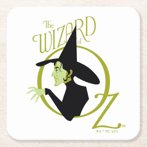 Wicked Witch The Wizard Of Oz Logo Square Paper Coaster