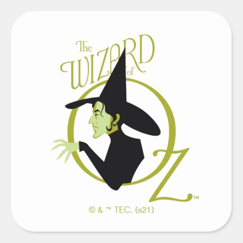 Wicked Witch The Wizard Of Oz Logo Square Sticker