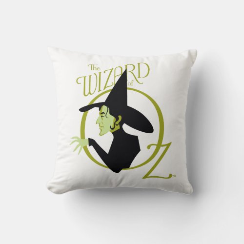 Wicked Witch The Wizard Of Oz Logo Throw Pillow