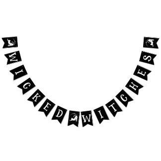 Wicked Witches Celestial Cat Halloween Bunting Flags