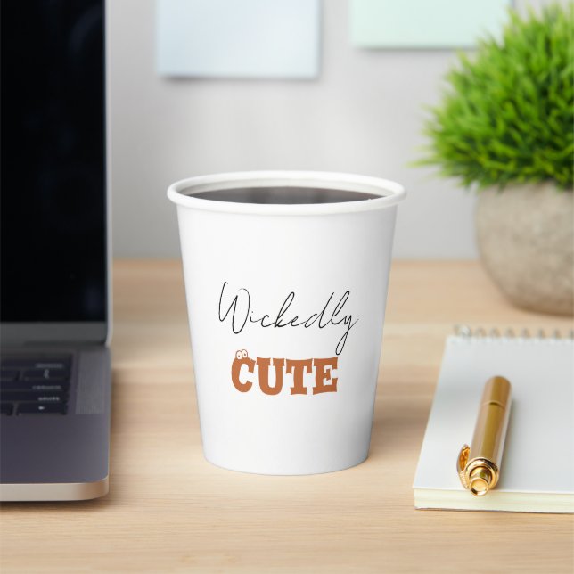 Wickedly Cute Halloween Witch | Spooky Adorable  Paper Cups (Insitu)