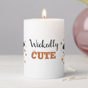 Wickedly Cute Halloween Witch Spooky Adorable Pillar Candle