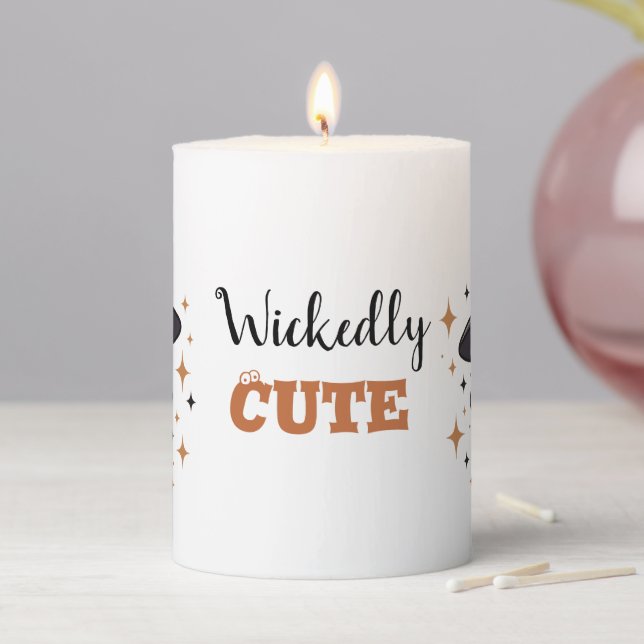 Wickedly Cute Halloween Witch | Spooky Adorable  Pillar Candle (In Situ)
