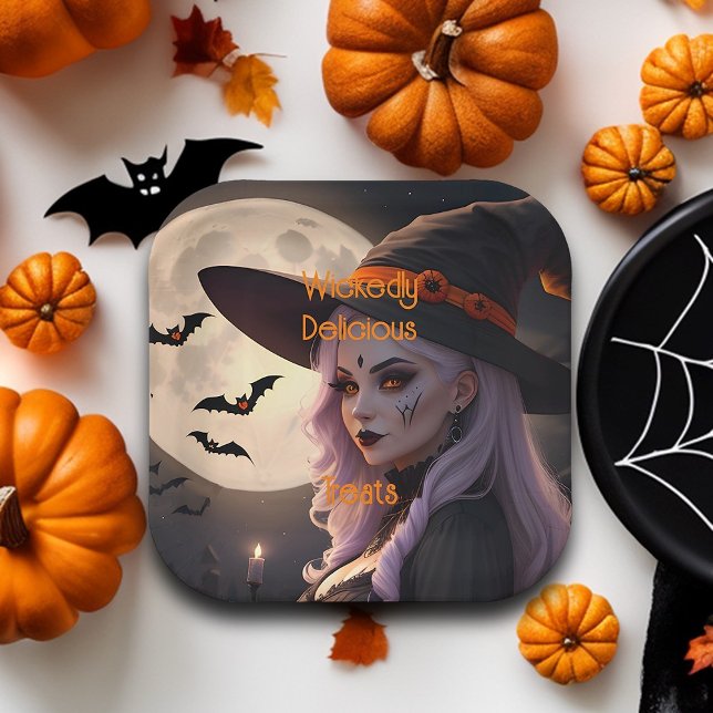 Wickedly Delicious Treats Halloween Party  Paper Plates (Creator Uploaded)
