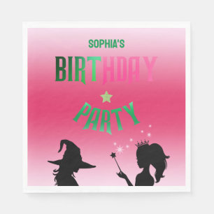 Wickedly Fun Birthday Party Green Pink Glinda Napkins