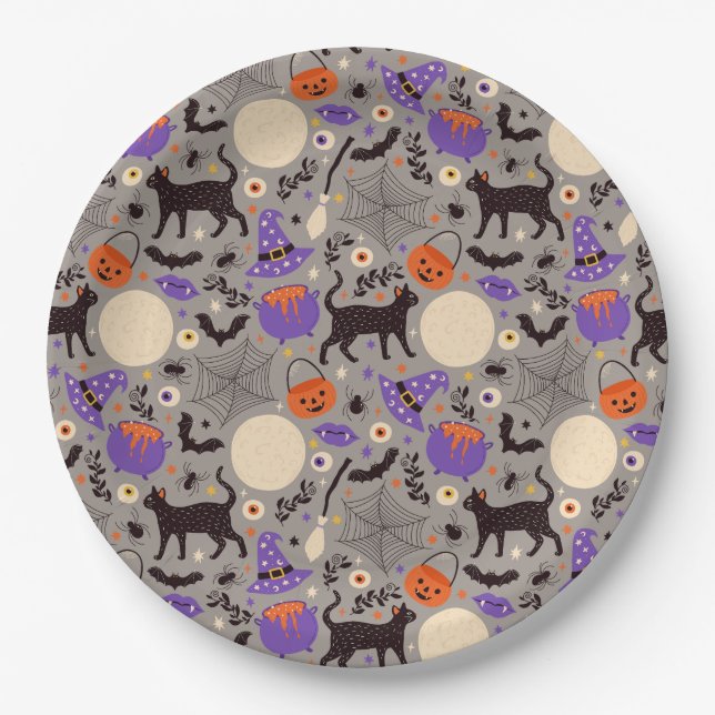 Wickedly Fun Halloween Party Paper Plates (Front)