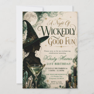 Wickedly Good Fun 21st Birthday Invitation