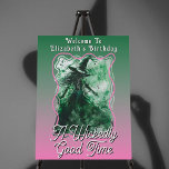 Wickedly Good Time Green Witch Birthday Welcome Foam Board<br><div class="desc">Wickedly Good Time Green Witch Birthday Welcome Sign Foam Board - A wickedly good time awaits at your next birthday party with this unique birthday party welcome sign. Featuring a sketch drawing of a green wicked witch wearing a green hat and green dress with black and white shading. A pink...</div>