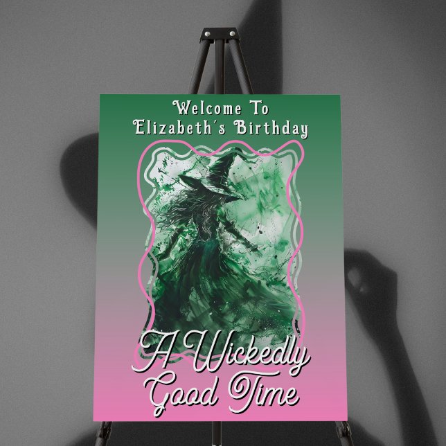 Wickedly Good Time Green Witch Birthday Welcome Foam Board (Creator Uploaded)