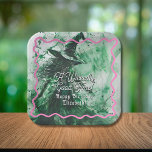 Wickedly Good Time Personalized Happy Birthday Paper Plates<br><div class="desc">Wickedly Good Time Green Witch Drawing Sketch Personalized Happy Birthday Paper Plates - A wickedly good time awaits at your next birthday party with these unique birthday party paper plates. Featuring a sketch drawing of a green wicked witch wearing a green hat and green dress with black and white shading....</div>