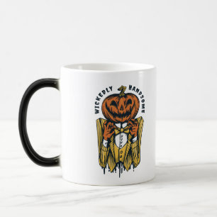 Wickedly Handsome Jack-O-Lantern Halloween Color Morph Mug
