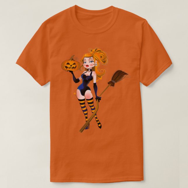 Wickedly Wicked Halloween Witch T-Shirt (Design Front)