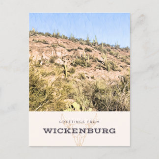 Wickenburg Painted Photograph Postcard