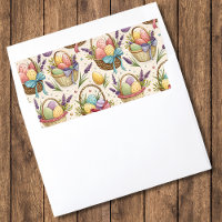 Wicker Basket Easter Eggs with Lavender