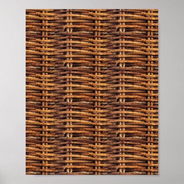 Wicker Basket Pattern Poster (Front)
