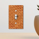 Wicker Boho Mid Century Light Switch Cover<br><div class="desc">This design may be personalized by choosing the Edit Design option. You may also transfer onto other items. Contact me at colorflowcreations@gmail.com or use the chat option at the top of the page if you wish to have this design on another product or need assistance. See more of my designs...</div>