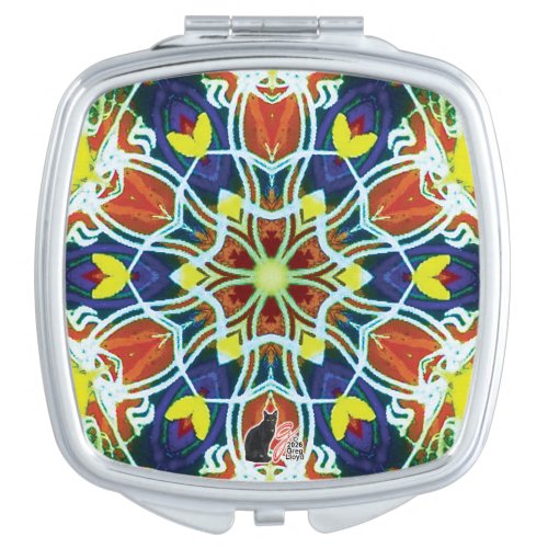Wicker Kaleidoscope Compact Mirror