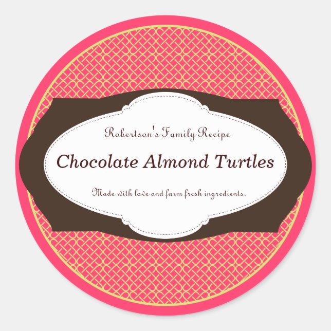 Wicker Label Jar Favor Sticker (Front)