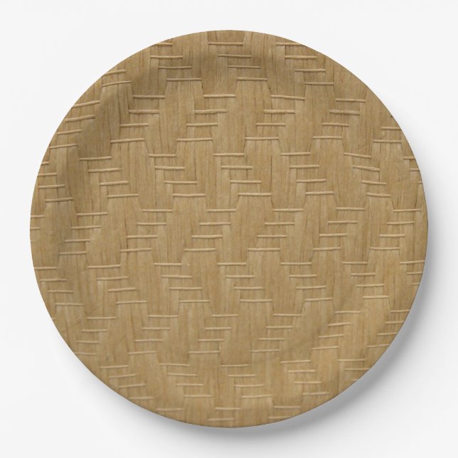 WICKER PATTERN PAPER PLATES (Front)
