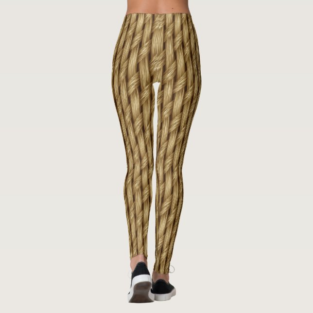 Wicker Weave Basket Photography Funny Leggings (Back)