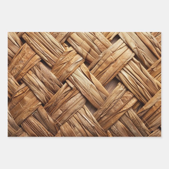 Wicker Wicker Wrapping Paper Sheets (Front 2)