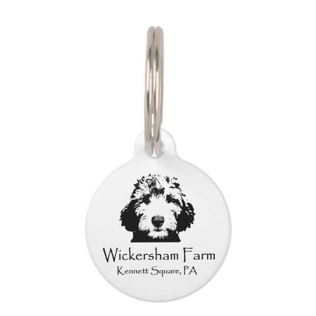 Wickersham Farm Customizable Pet Tag (Front)