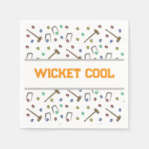 Wicket Cool Croquet Birthday Cute Garden Party Napkins