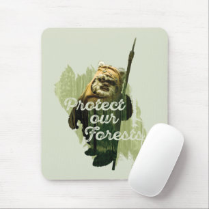 Wicket Endor Graphic - "Protect Our Forests" Mouse Pad
