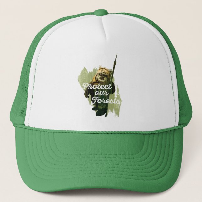 Wicket Endor Graphic - "Protect Our Forests" Trucker Hat (Front)