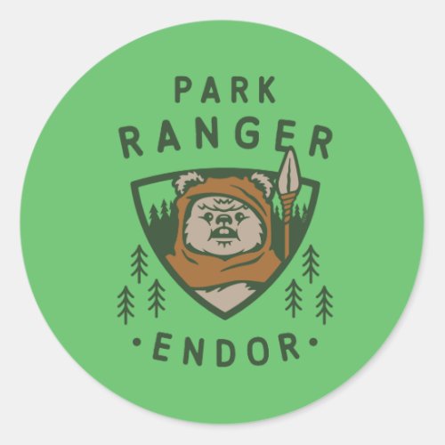 Wicket Park Ranger Graphic Classic Round Sticker