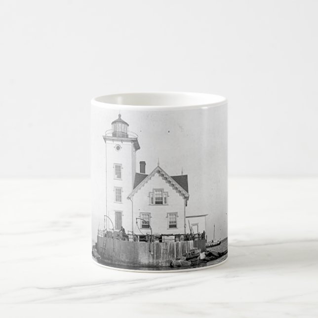 Wickford Harbor Lighthouse Coffee Mug (Center)