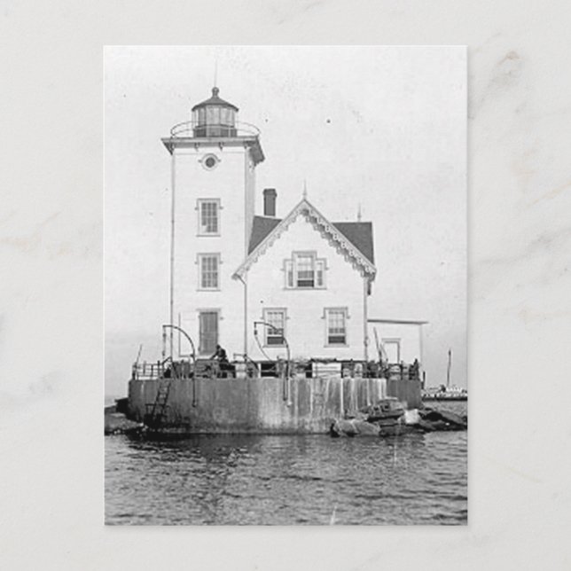 Wickford Harbor Lighthouse Postcard (Front)