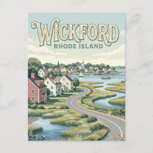 Wickford Village Rhode Island Postcard