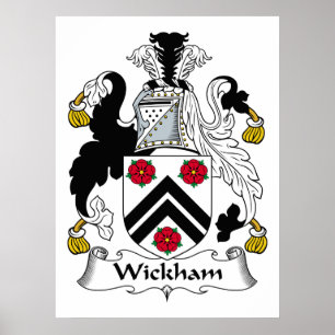 Wickham Family Crest Poster