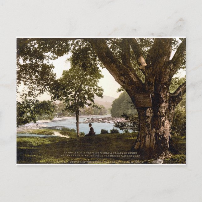 Wicklow Ireland, Thomas Moore Avoca poem Postcard (Front)