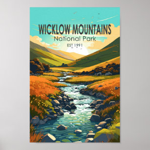 Wicklow Mountains National Park Ireland River Art Poster