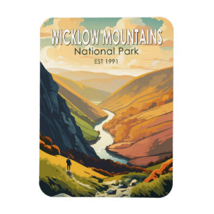 Wicklow Mountains National Park Ireland Travel Art Magnet