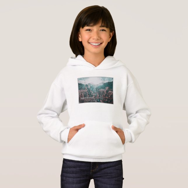 WICKLOW MOUNTAINS WATERCOLOR - WICKLOW IRELAND HOODIE (Front Full)