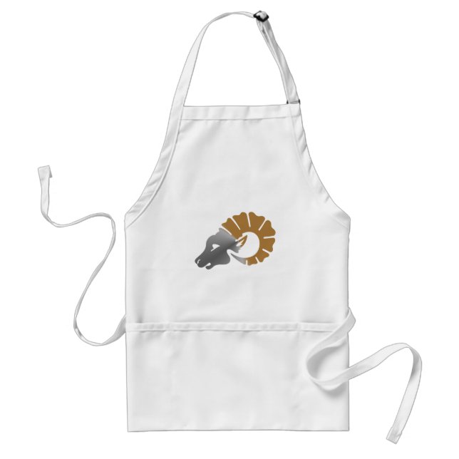 Widder ram Aries Adult Apron (Front)