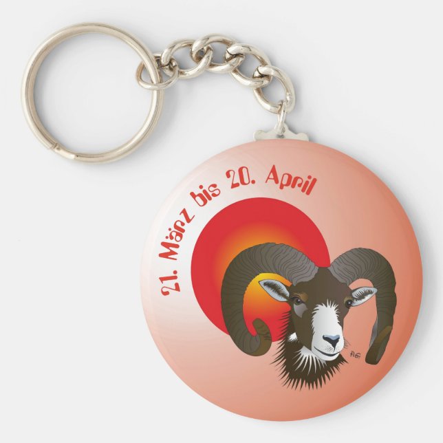 Widder - Sternbild Schlüsselanhänger Keychain (Front)