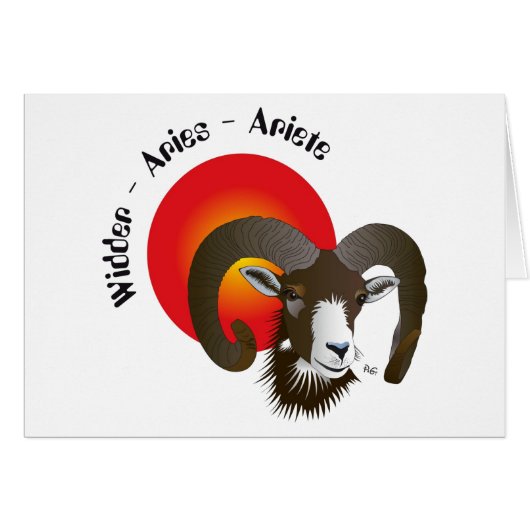 Widder - Sternzeichen Karte Cards (Front Horizontal)