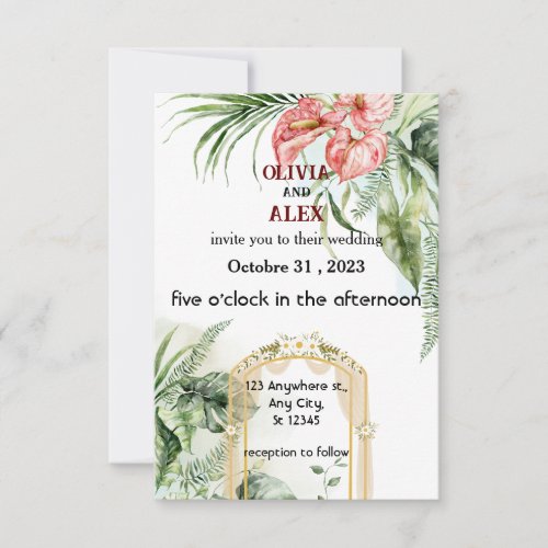 Widding invitations template Widding party