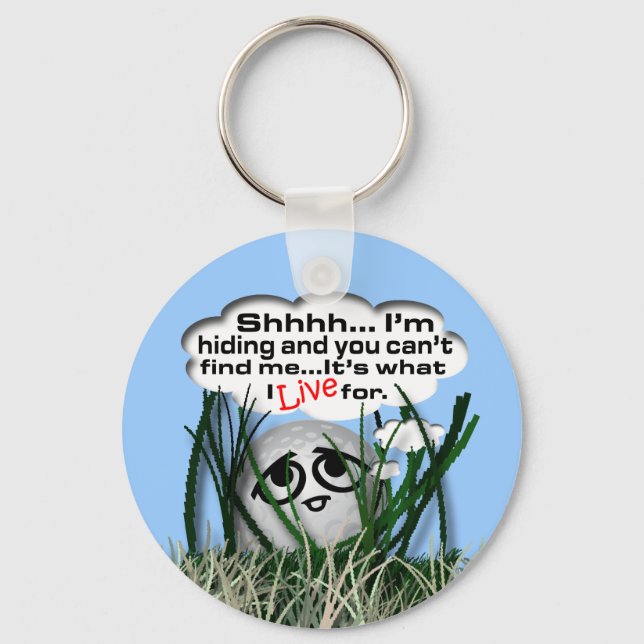 Widdle Ball in the Rough Keychain (Front)