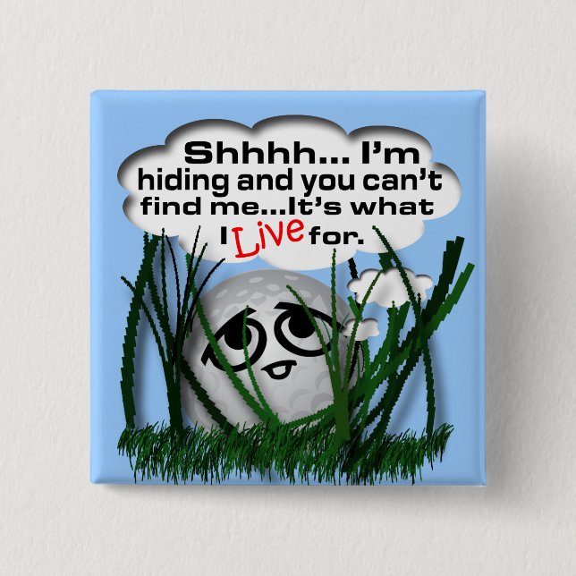 Widdle Ball in the Rough Pinback Button (Front)